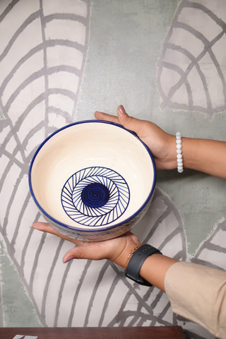 Blue Nautical stripes Bowl